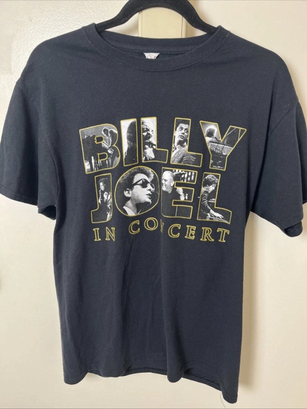 Billy Joel In Concert Graphic Band Tee Black Men's Medium Music Shirt